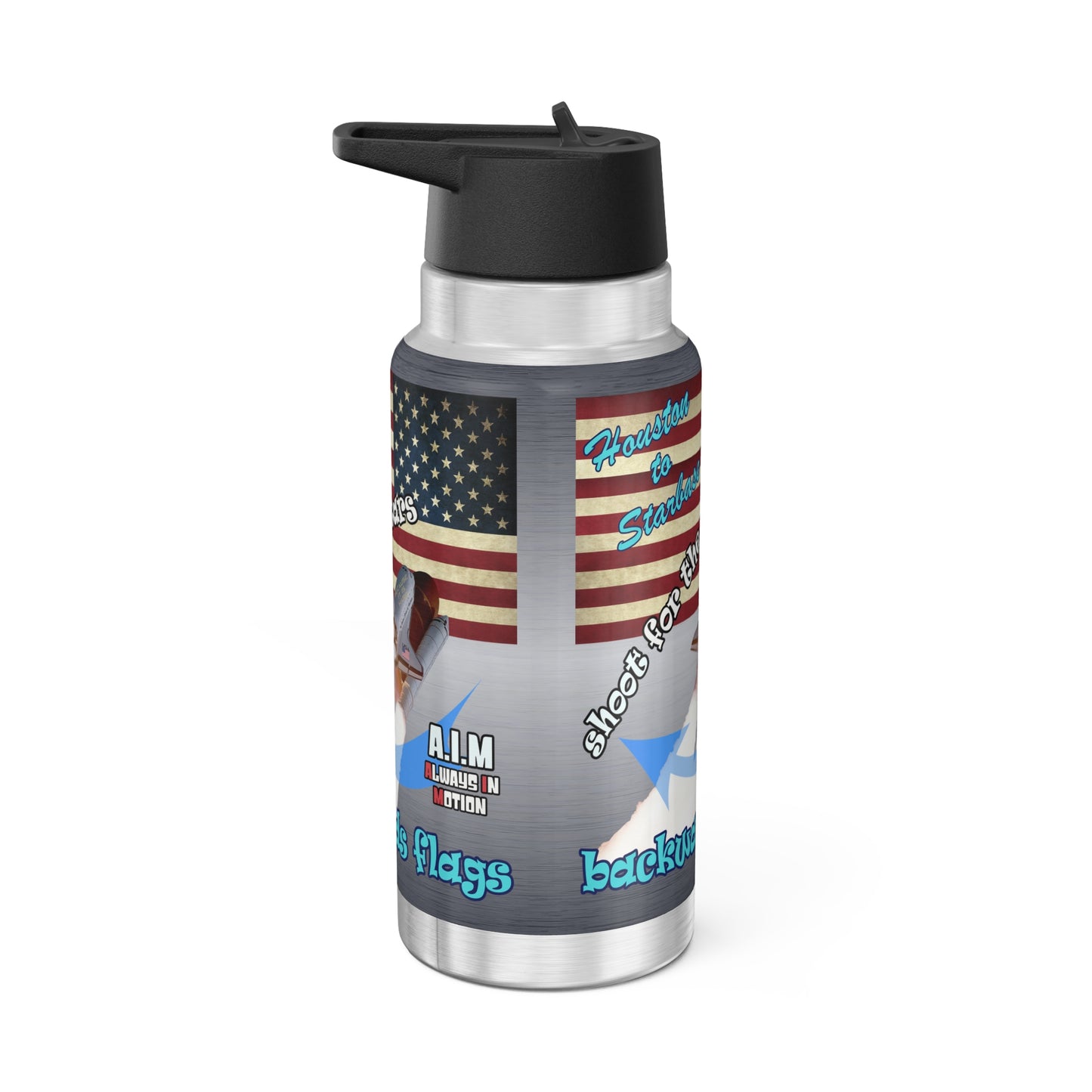 shoot for the stars - Gator Tumbler, 32oz (brushed nickel)