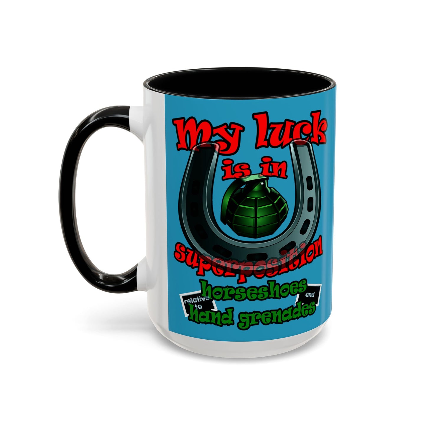 my luck - Accent Mug (turquoise)