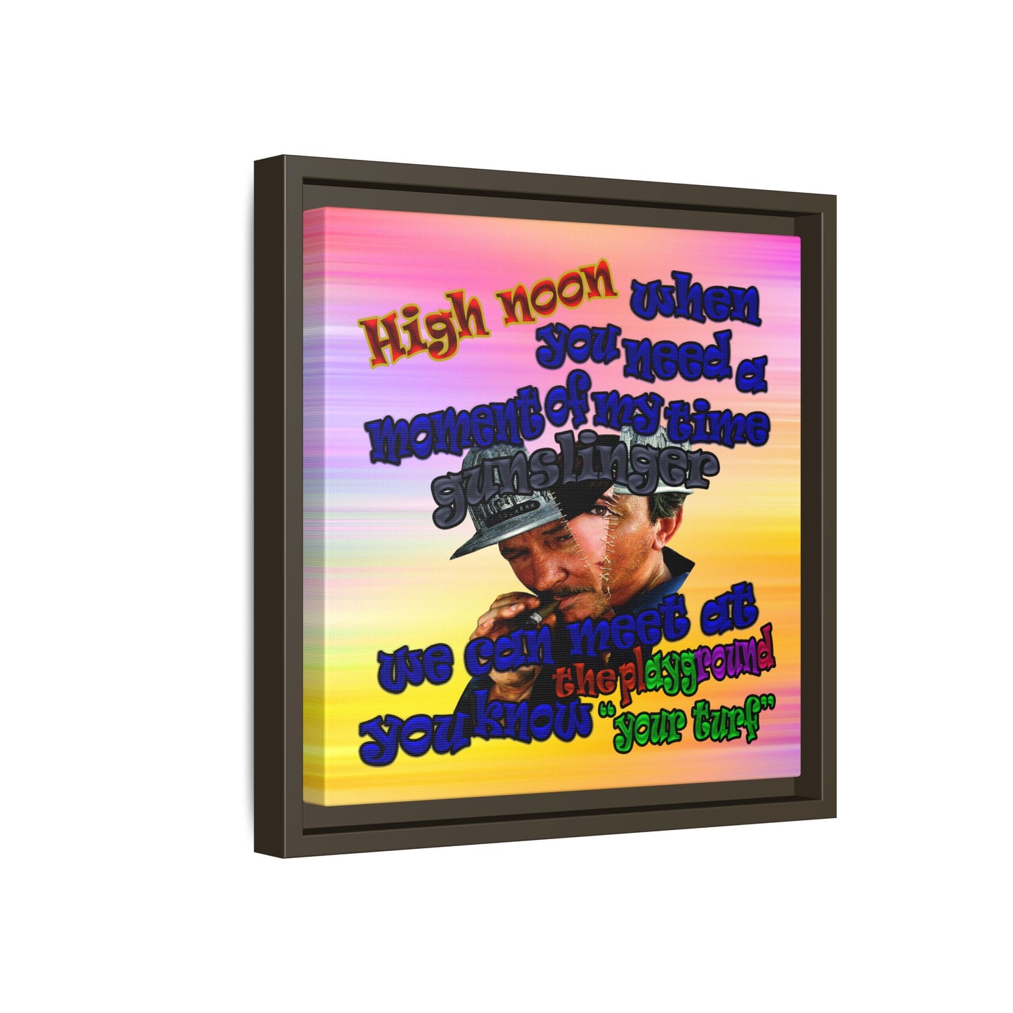 high noon - framed canvas art (color blur)