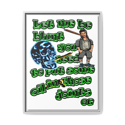 og - framed canvas art (white)