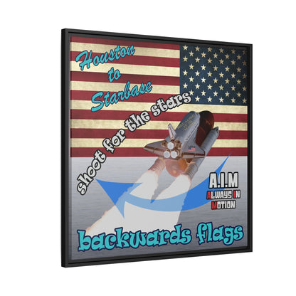 shoot for the stars - framed canvas art (brushed nickel)