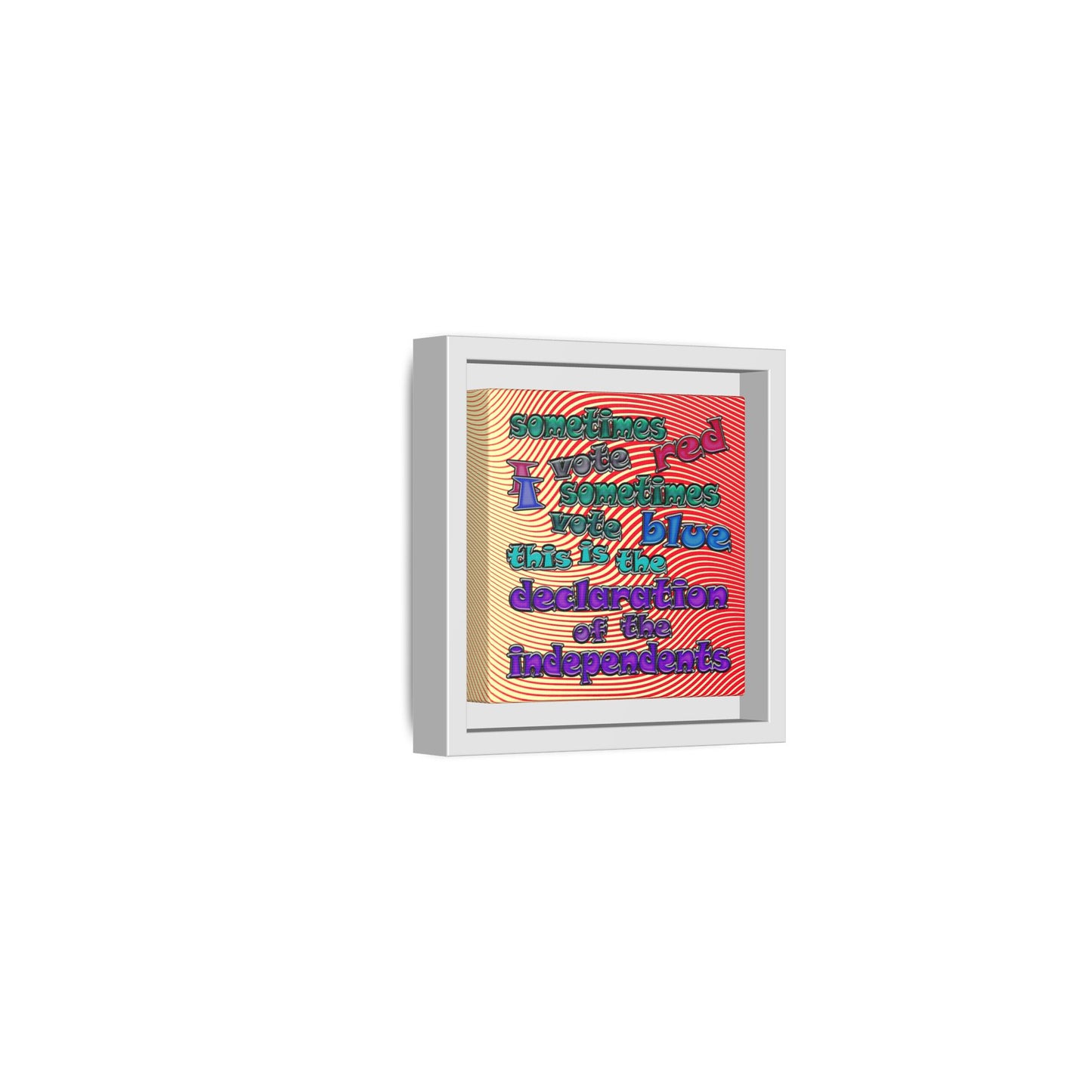 declaration of the independents - framed canvas art (yellow-orange wave)