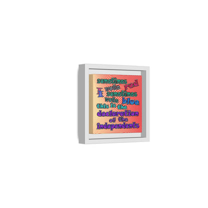 declaration of the independents - framed canvas art (yellow-orange wave)