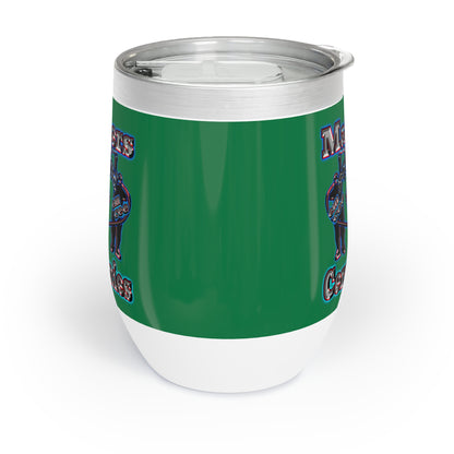em cee squared - Chill Wine Tumbler (dark green)