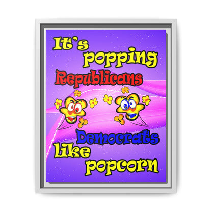 popping like popcorn - framed canvas art (purple-pink wave)