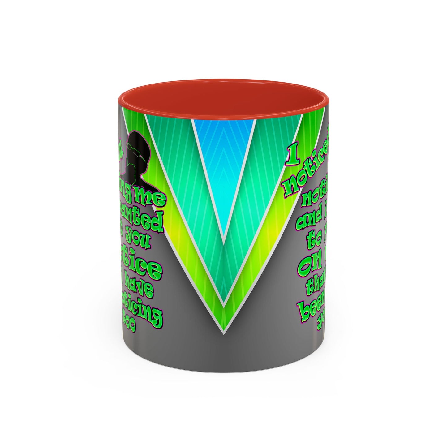 noticed you noticing - Accent Mug (rainbow split)