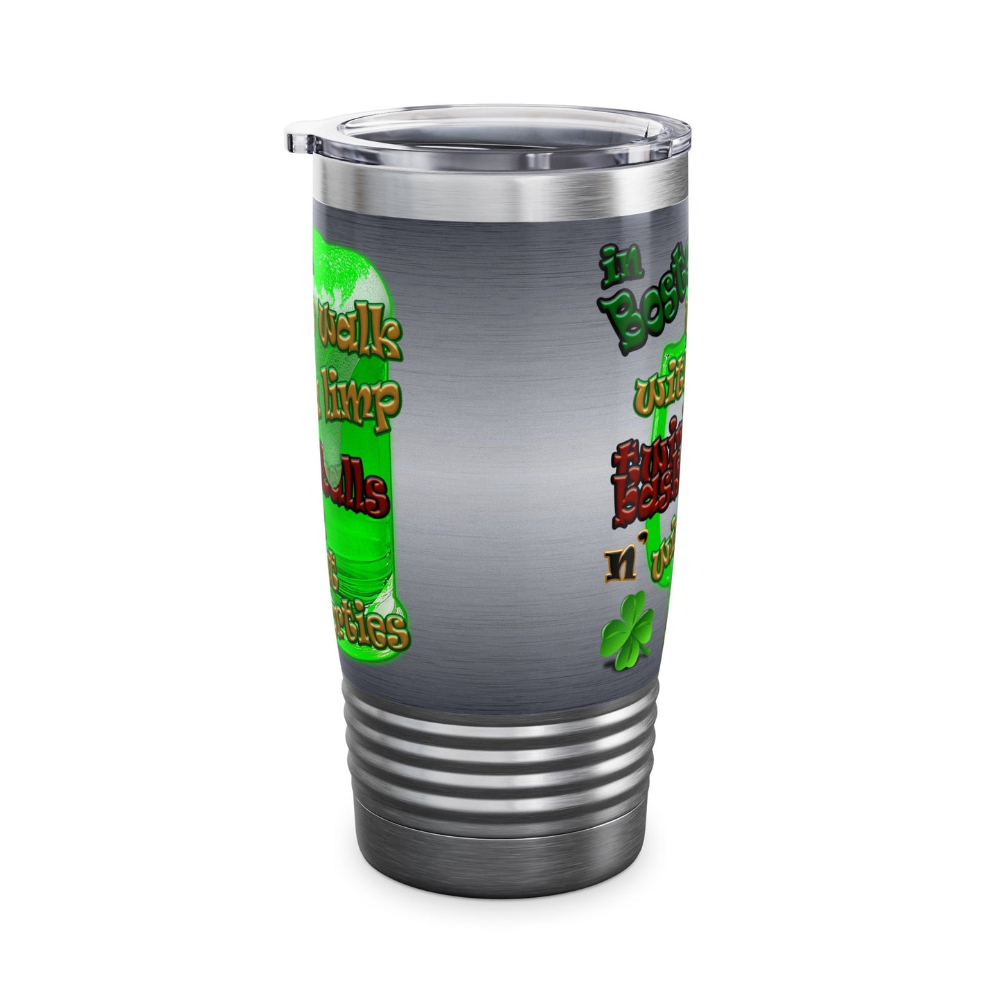 celtics logo - Ringneck Tumbler, 20oz (brushed nickel)