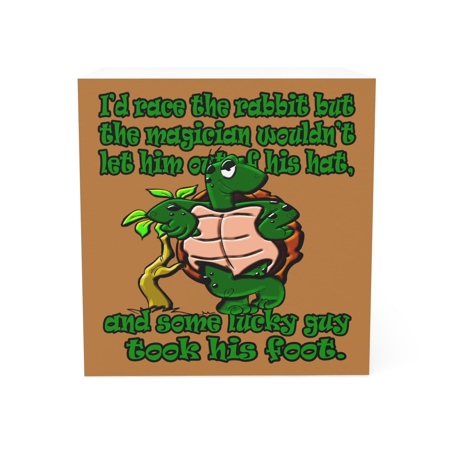turtle race - note cube (light brown)