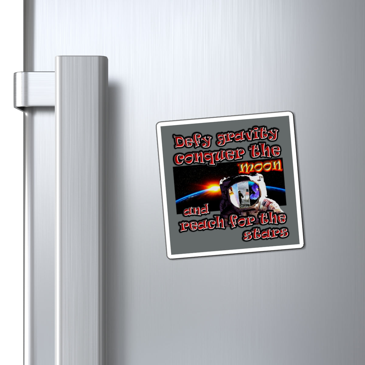 defy conquer reach - Magnets - (dark grey)