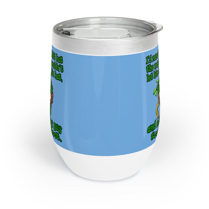 turtle race - Chill Wine Tumbler (light blue)