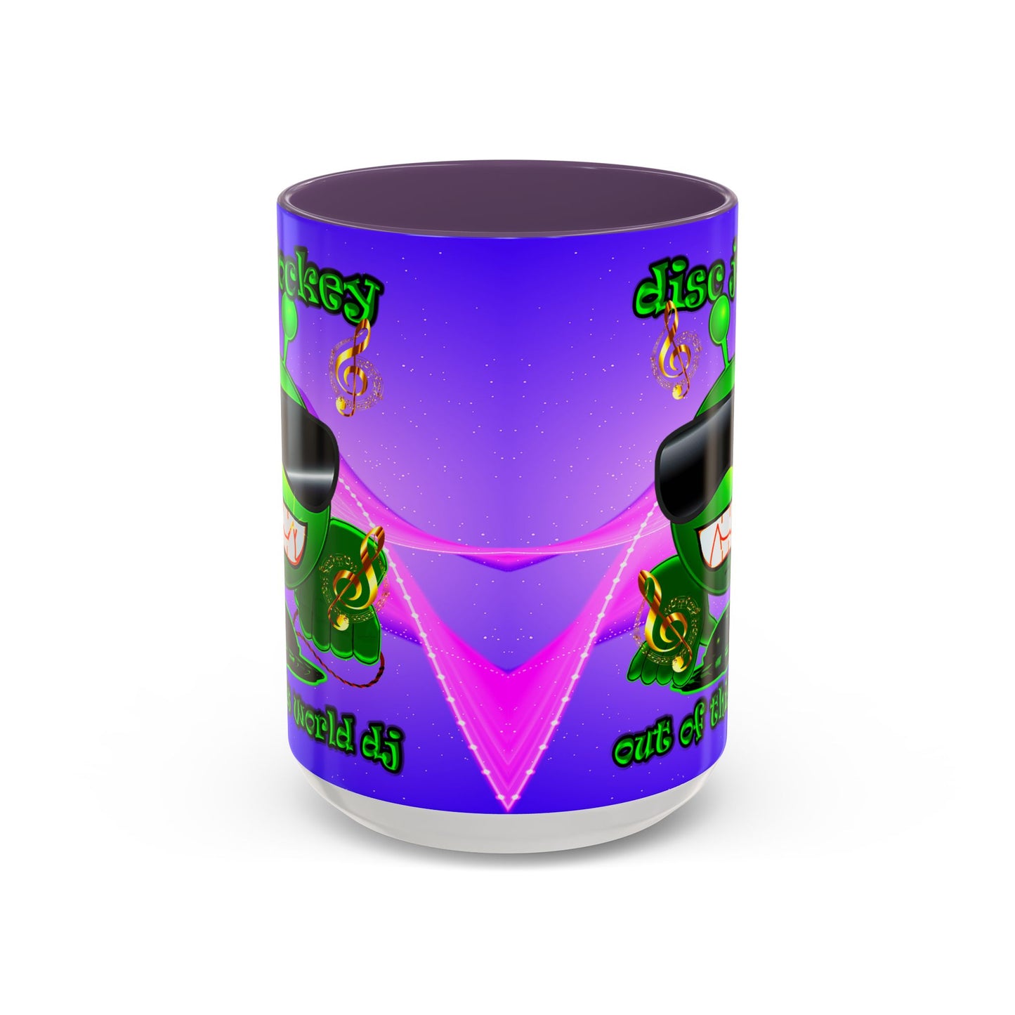disc jockey - Accent Mug (purple-pink wave)