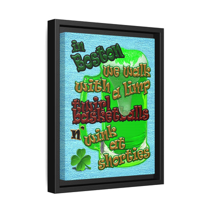 celtics logo - framed canvas art (faded blue)