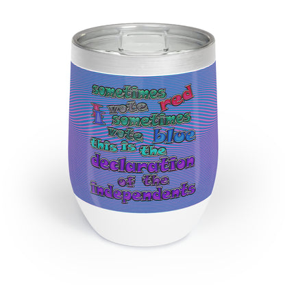 declaration of the independents - Chill Wine Tumbler (light blue-purple wave)