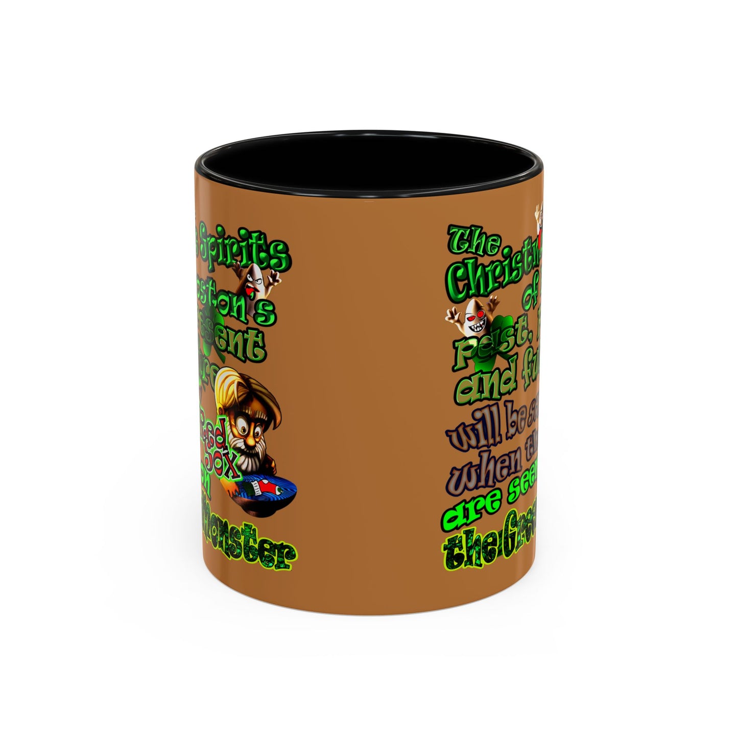 christmas spirits of boston - Accent Mug (light brown)