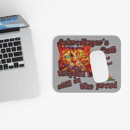 schrodinger's cat - Mouse Pad (Rectangle) (light grey)