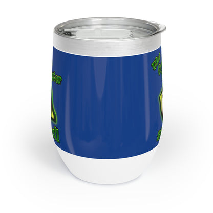 green monster - Chill Wine Tumbler (dark blue)