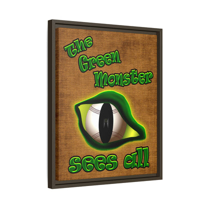 green monster - framed canvas art (brown papyrus)