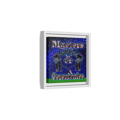 em cee squared - framed canvas art ('snoops' background)