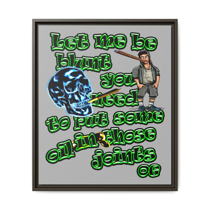 og - framed canvas art (light grey)