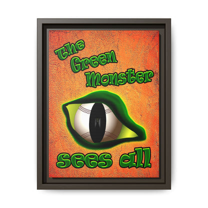 green monster - framed canvas art (burnt orange)