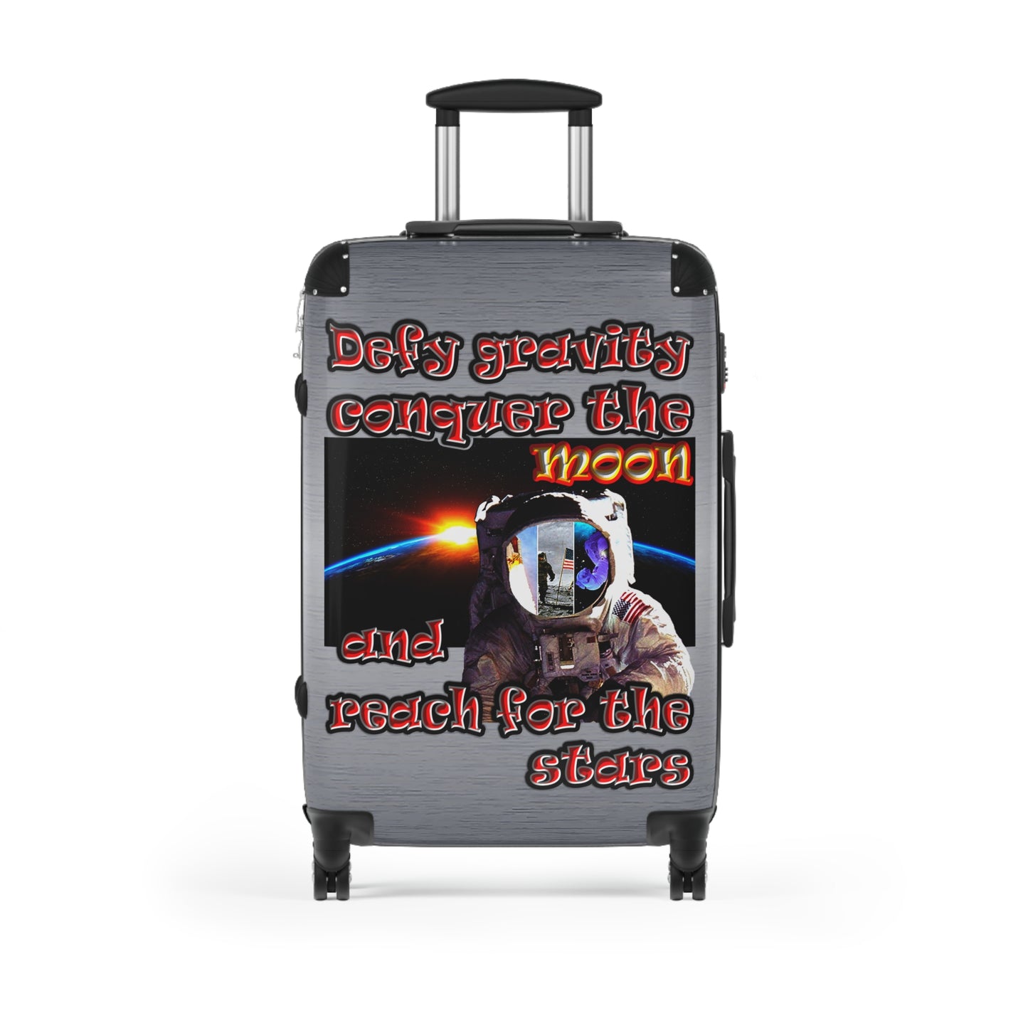 defy conquer reach - Suitcase (brushed nickel)