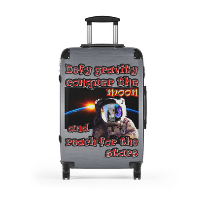 defy conquer reach - Suitcase (brushed nickel)