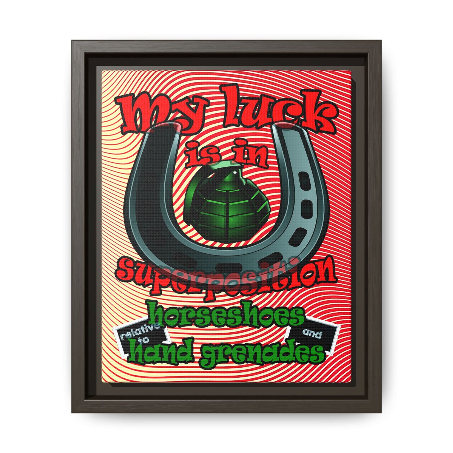 my luck - framed canvas art (yellow-orange wave)