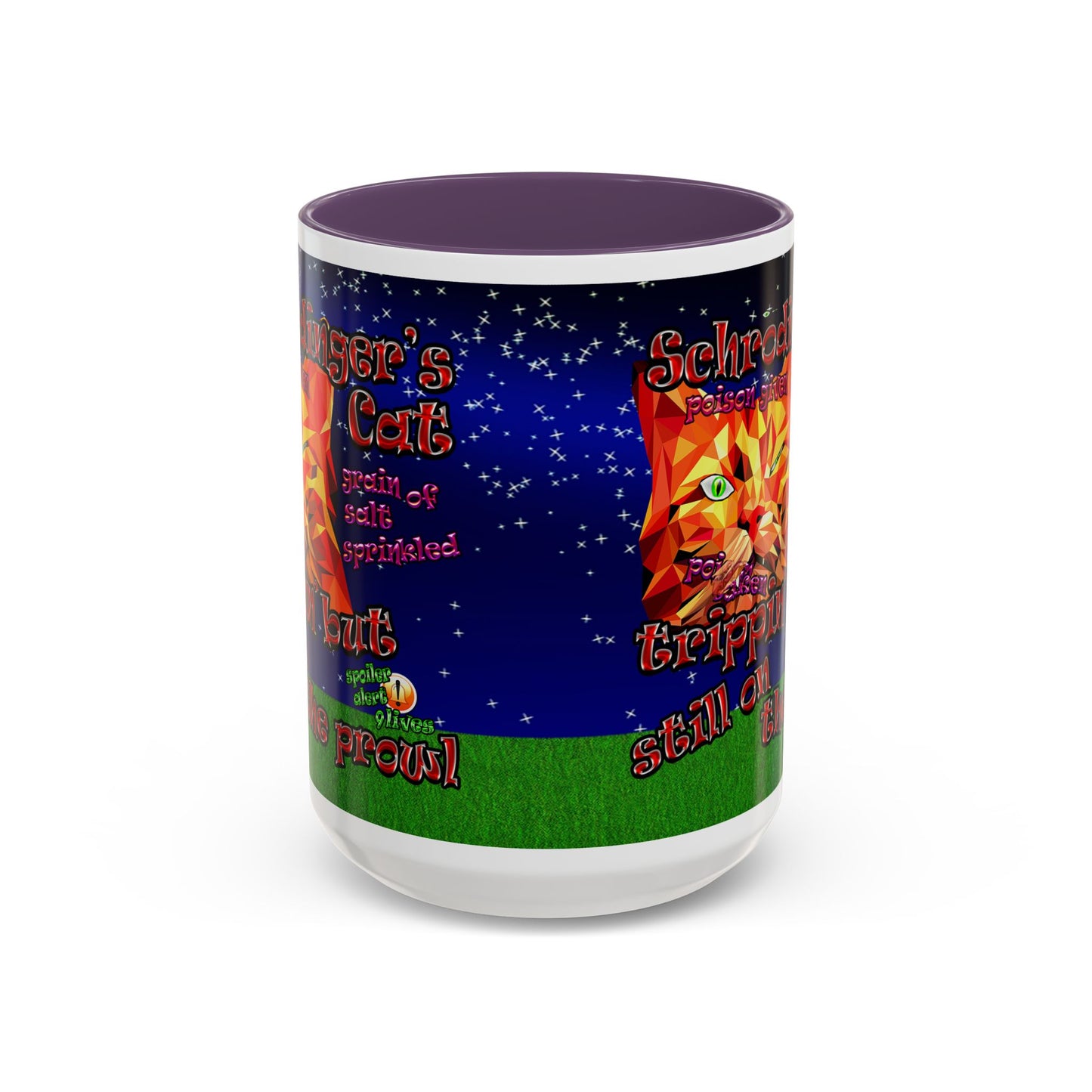schrodinger's cat - Accent Mug ('snoops' background)