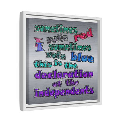 declaration of the independents - framed canvas art (brushed nickel)