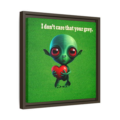 I don't care that your grey - framed canvas art (green turf)