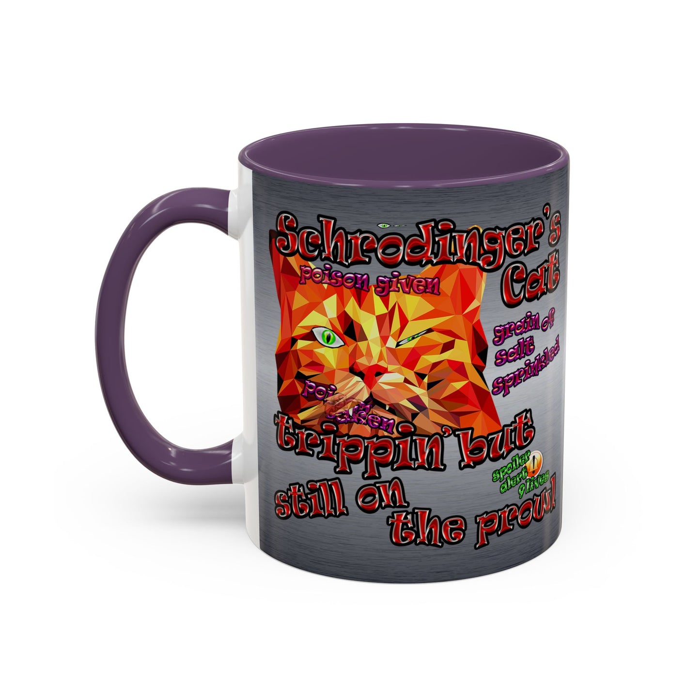 schrodinger's cat - Accent Mug (brushed nickel)