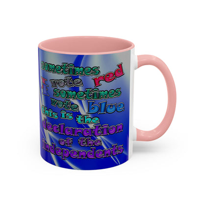 declaration of the independents - Accent Mug (blue-white wave)