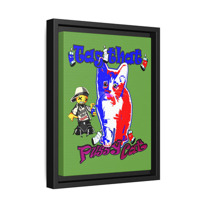tag that - framed canvas art (green)