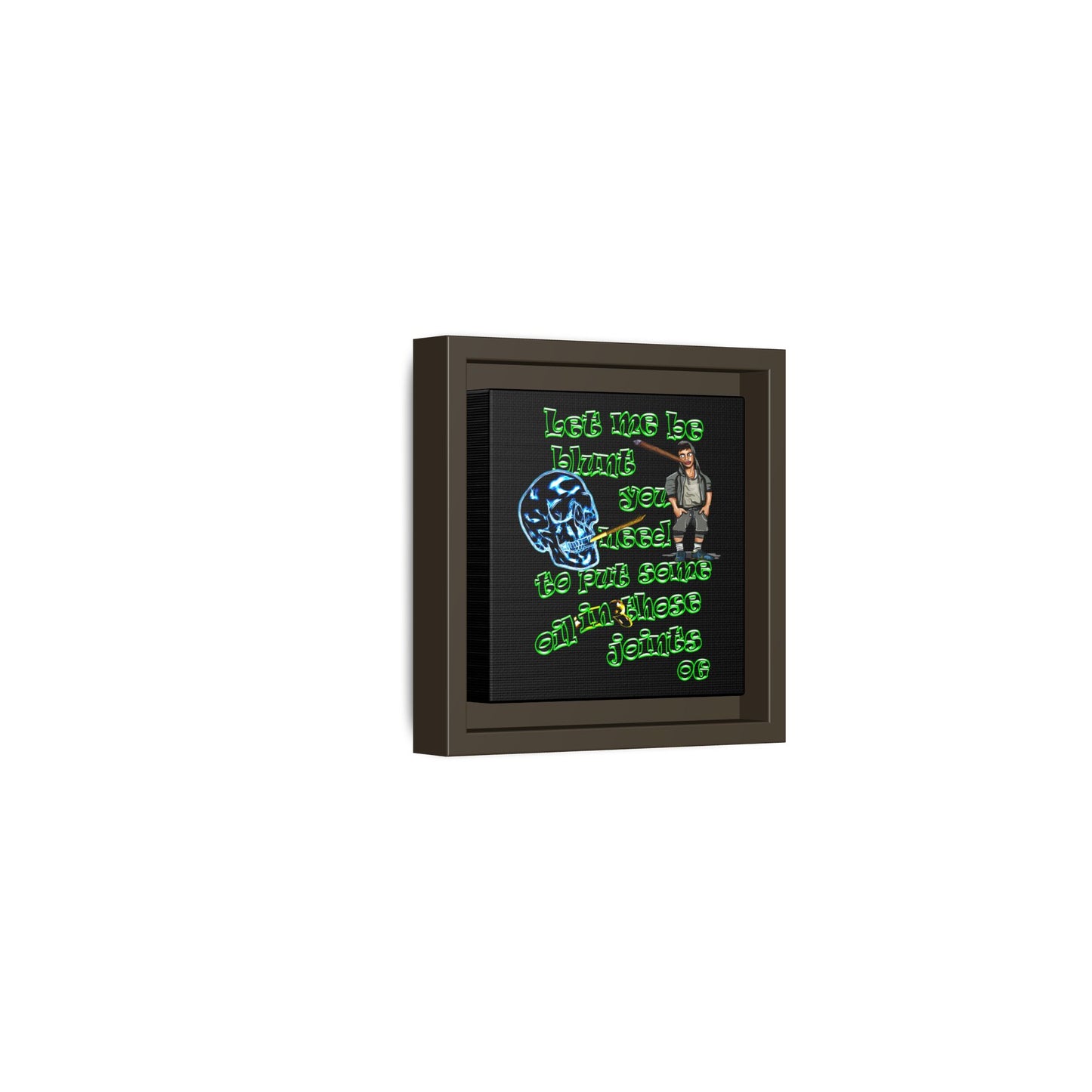 og - framed canvas art (black)