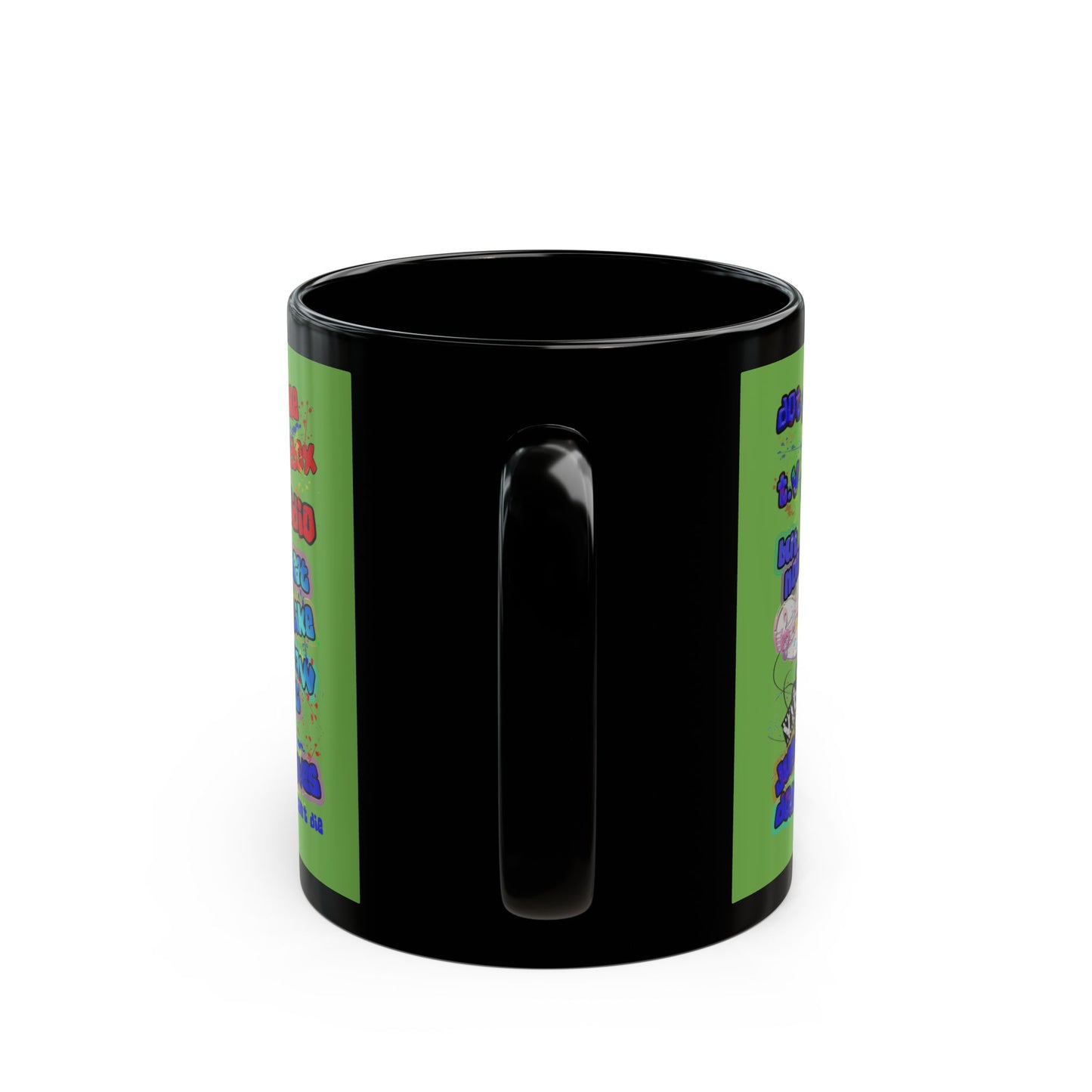 drop the beat - Black Mug (green)