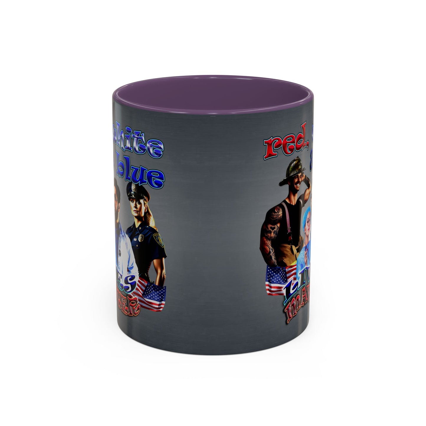rw&b lives matter - Accent Mug (grey-light grey)