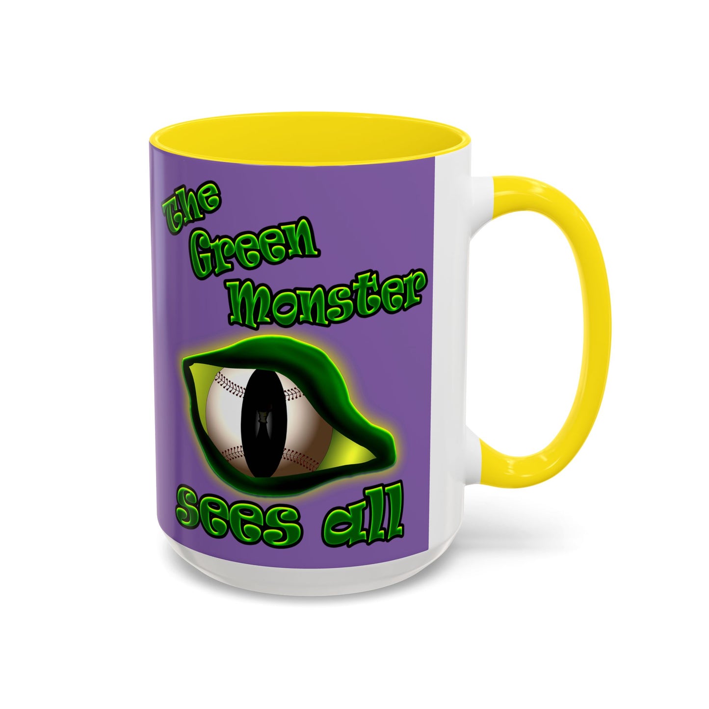 green monster - Accent Mug (light purple)