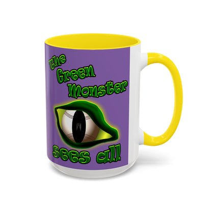 green monster - Accent Mug (light purple)