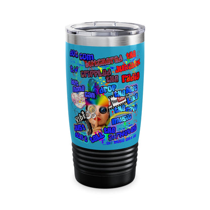 drop the beat - Ringneck Tumbler, 20oz (turquoise)