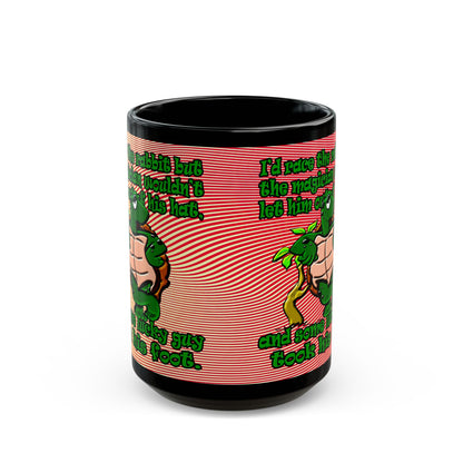 turtle race - Black Mug (yellow-orange wave)
