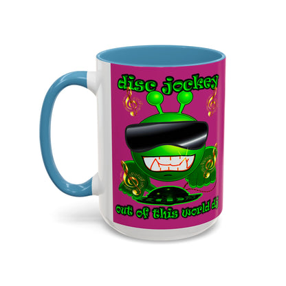 disc jockey - Accent Mug (pink)