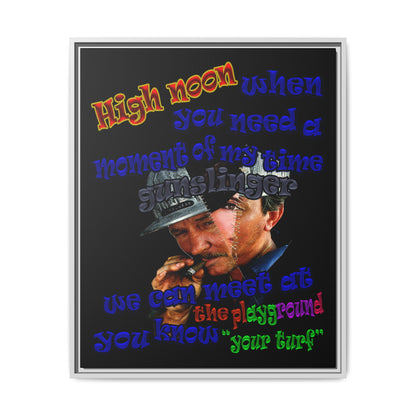 high noon - framed canvas art (black)
