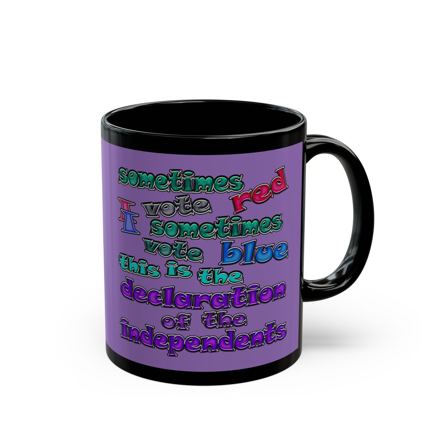 declaration of the independents - Black Mug (light purple)
