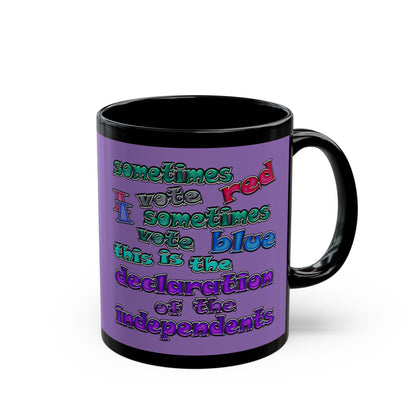 declaration of the independents - Black Mug (light purple)