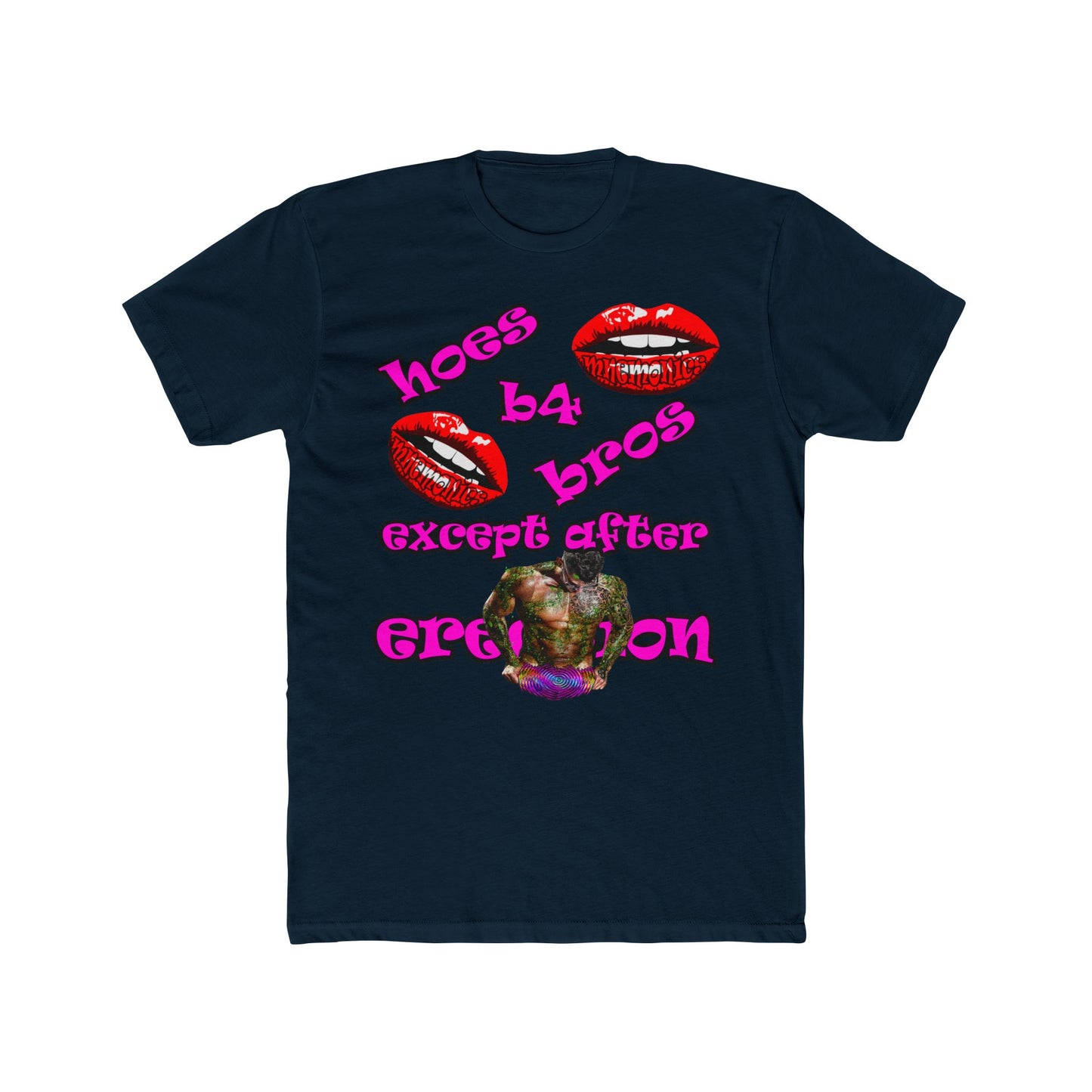 hoes b4 bros - Men's Cotton Crew Tee