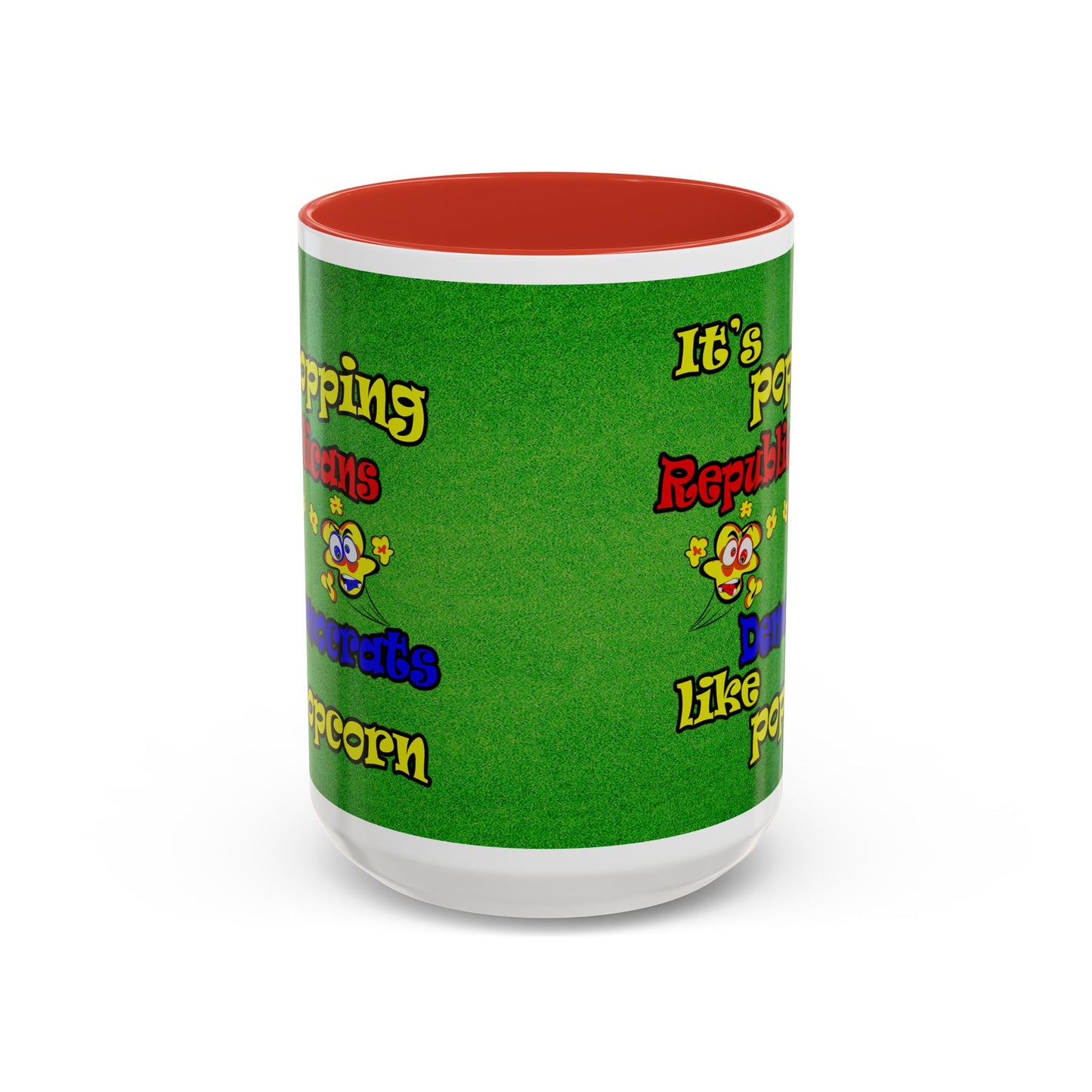 popping like popcorn - Accent Mug (green turf)