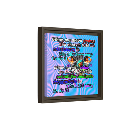doggystyle - framed canvas art (light blue-purple wave)