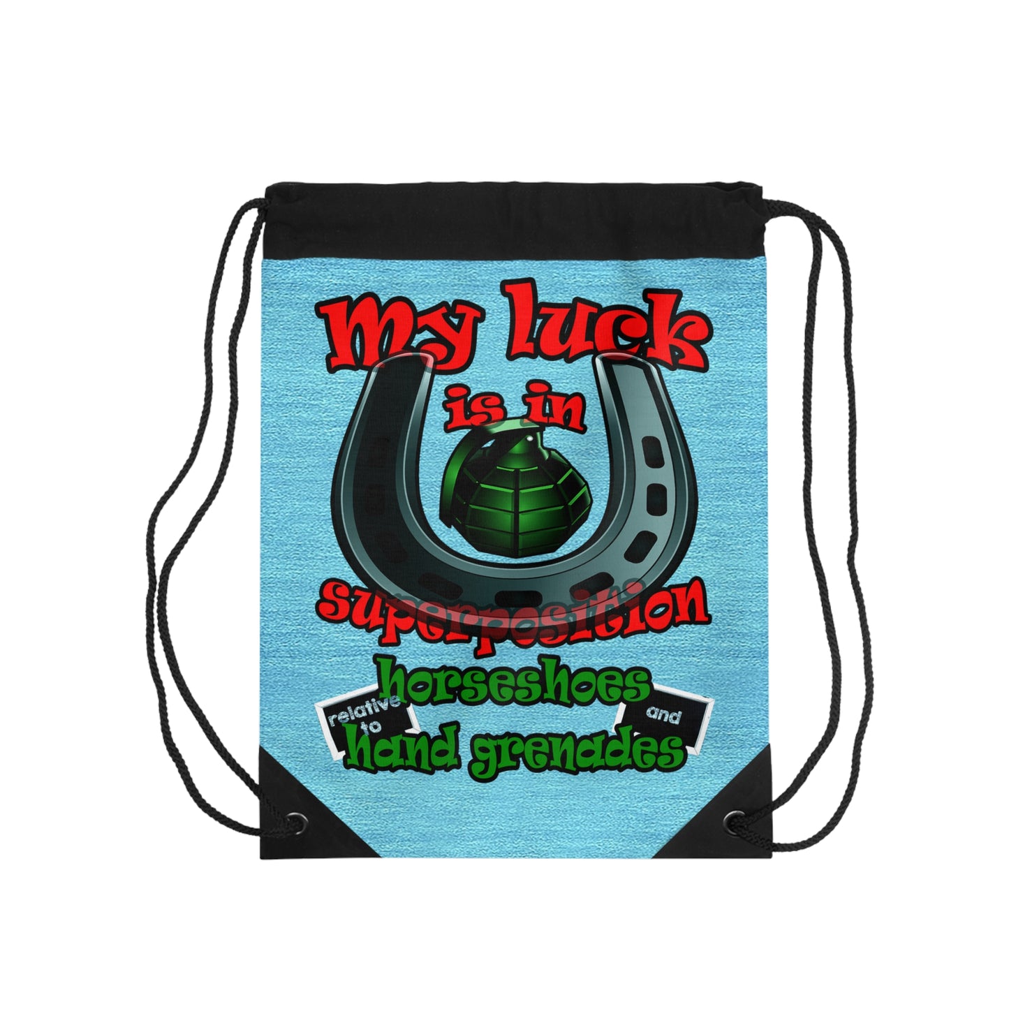 my luck - Drawstring Bag (faded blue)