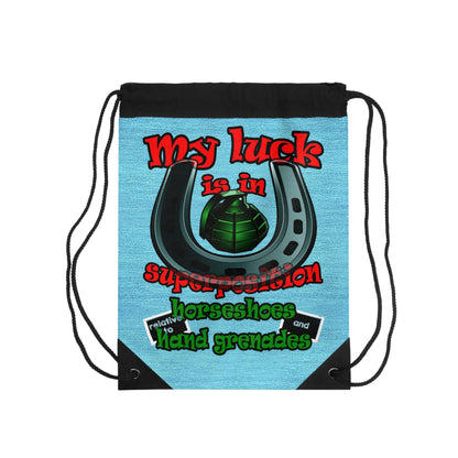 my luck - Drawstring Bag (faded blue)