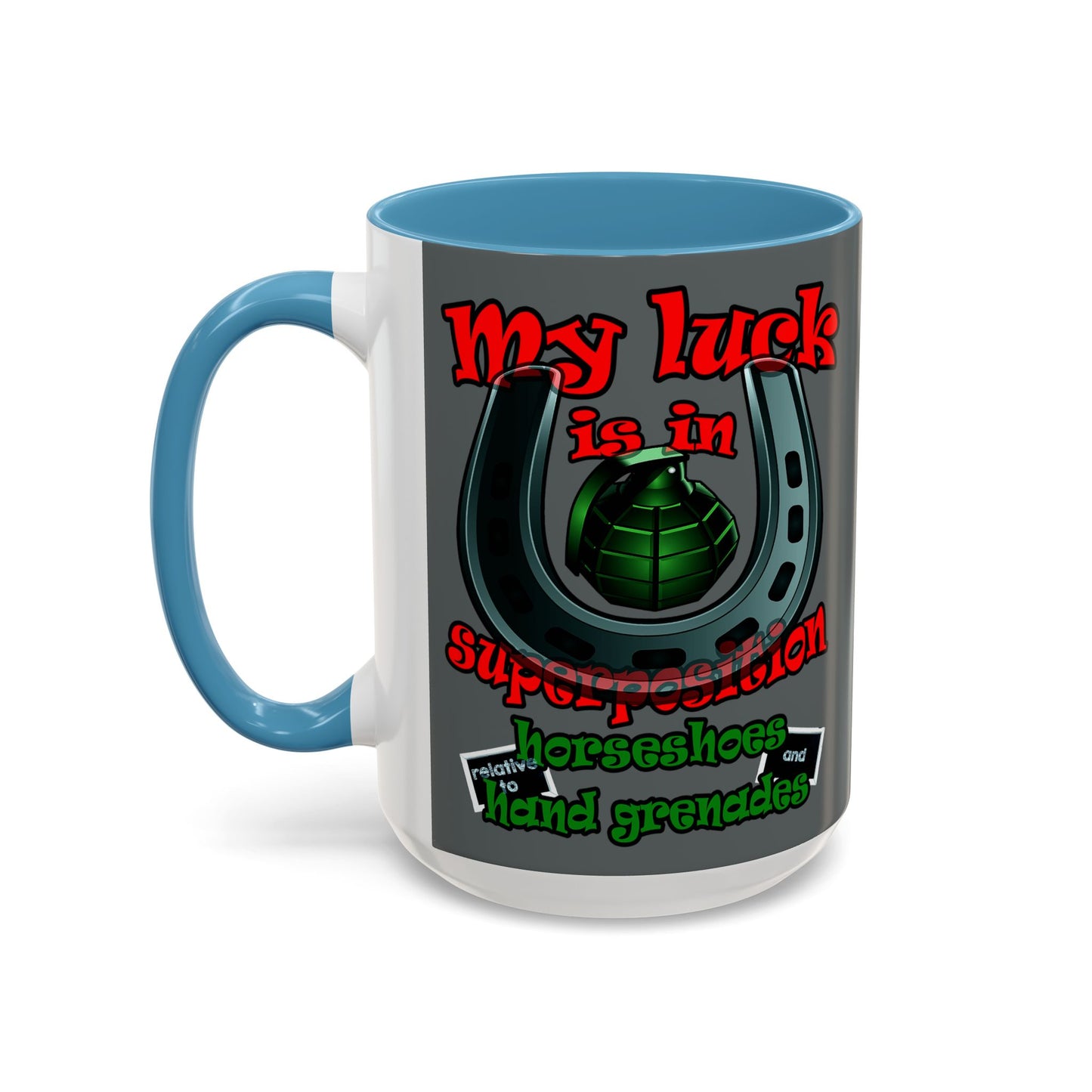 my luck - Accent Mug (dark grey)